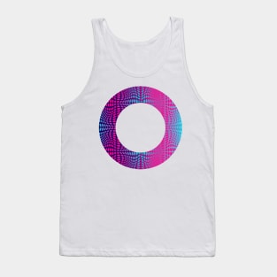 Abstract ornamental Zero sign, abstract circle sign in pink and blue Tank Top